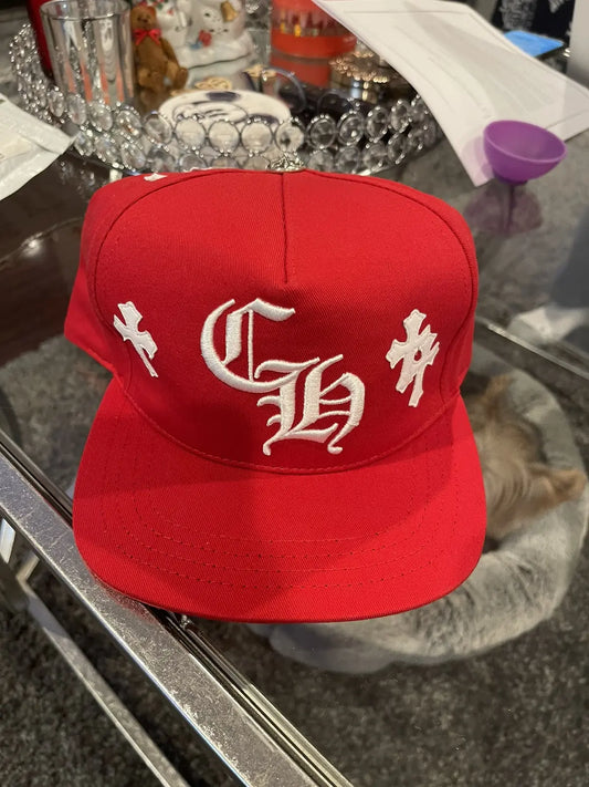 Cross patchwork hat (Red)