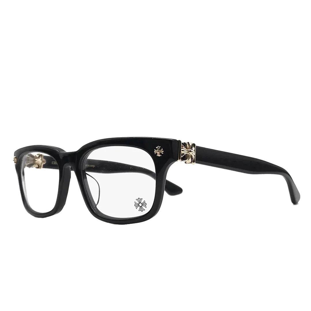 Optical glasses with cross design (Black)
