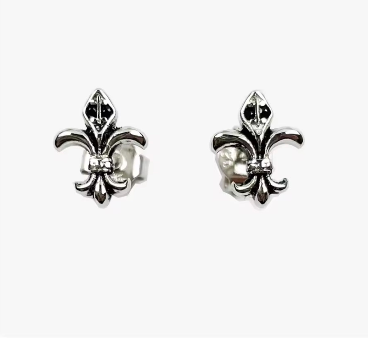 Cross motif earrings