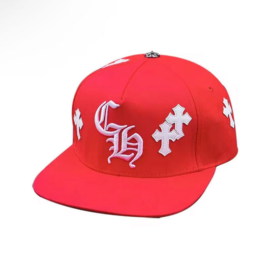 Cross patchwork hat (Red)
