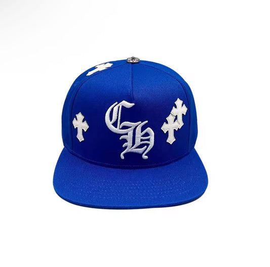 Cross patches hat (Blue)